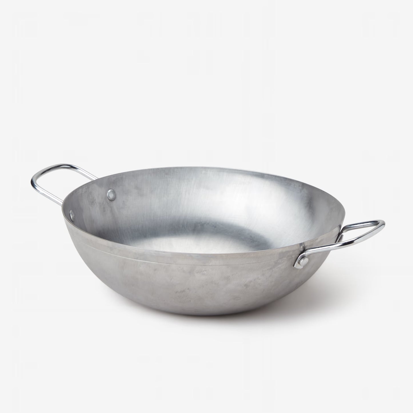 Carbon Steel Wok with Convertible Wood Trivet Lid