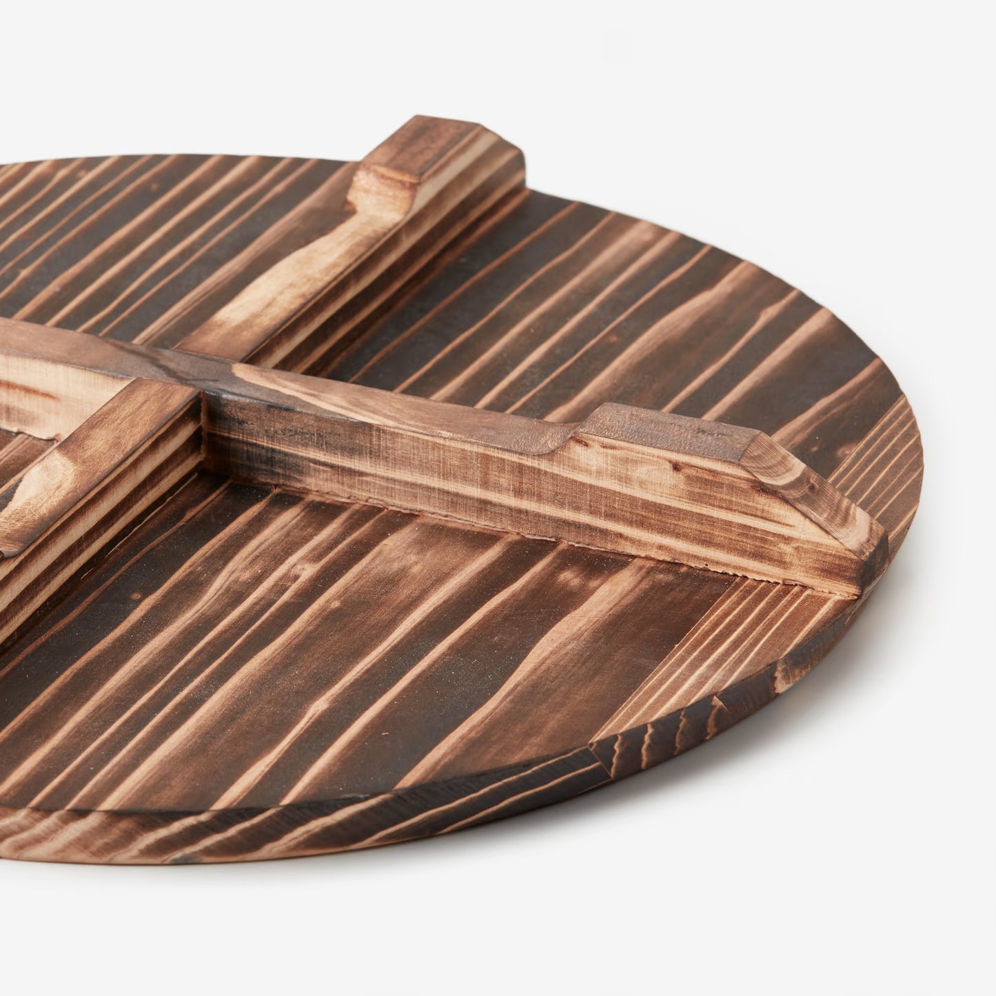 Carbon Steel Wok with Convertible Wood Trivet Lid