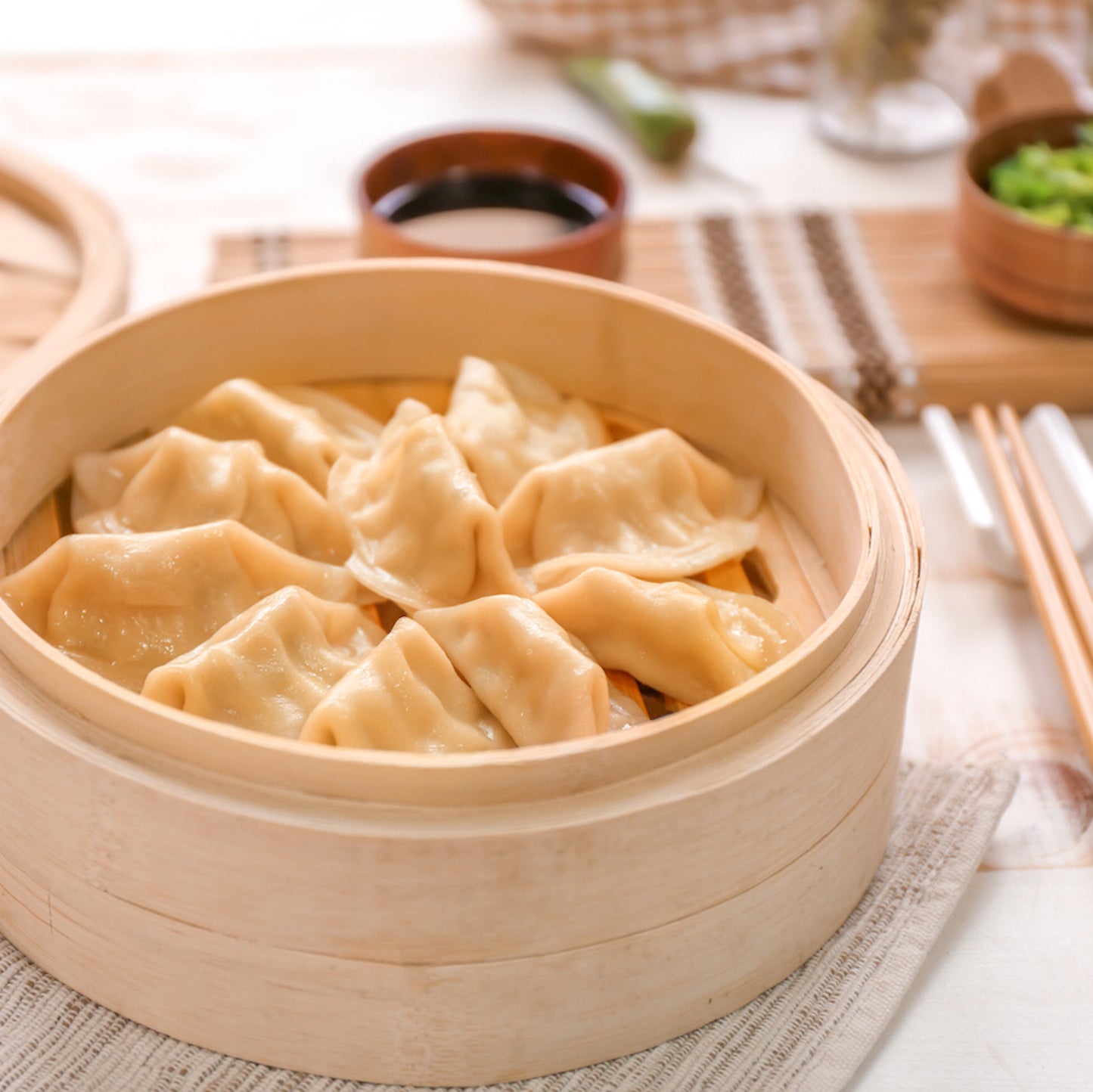 Bamboo Steamer and Chopsticks