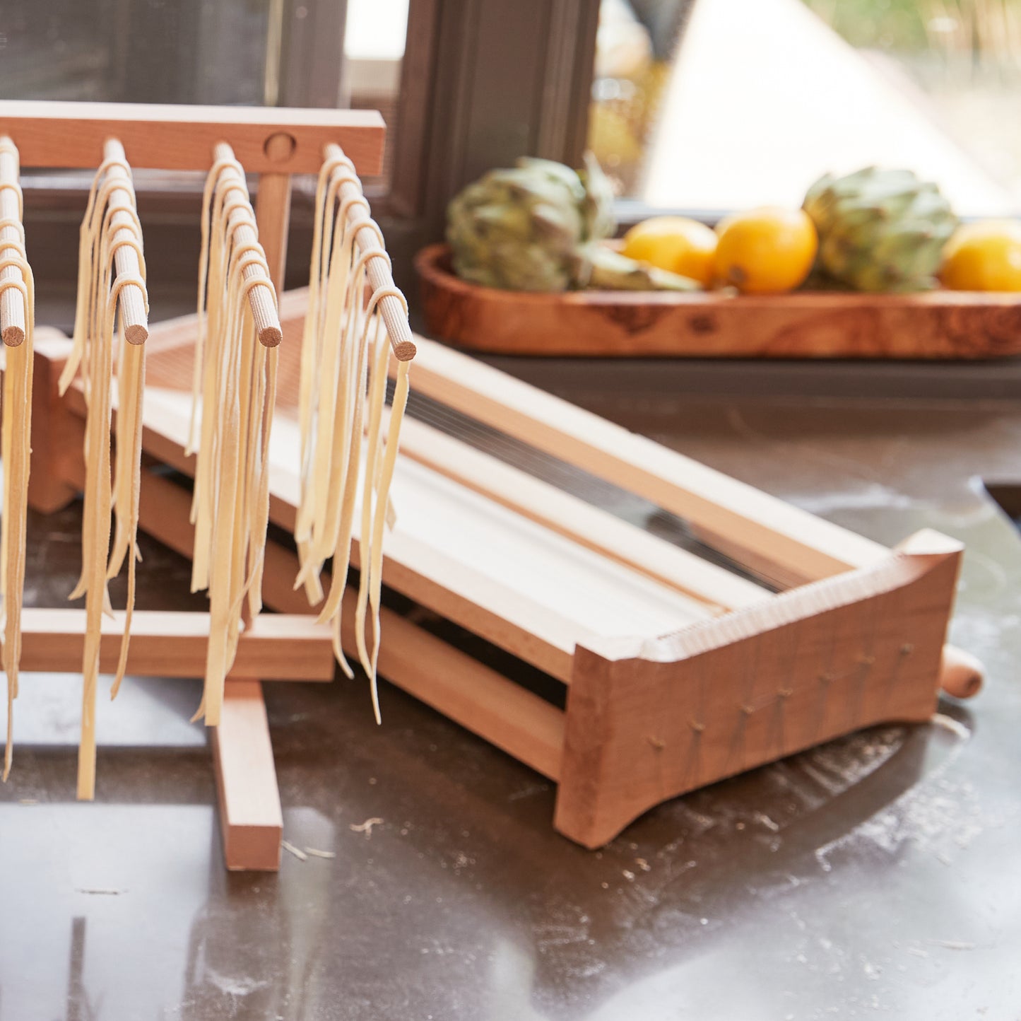 Italian Pasta Chitarra with Rolling Pin